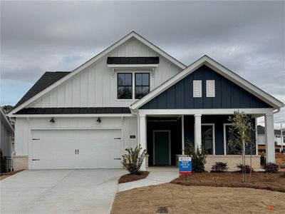 New construction Single-Family house 313 Sassafras Way, Holly Springs, GA 30115 Portico- photo 0 0