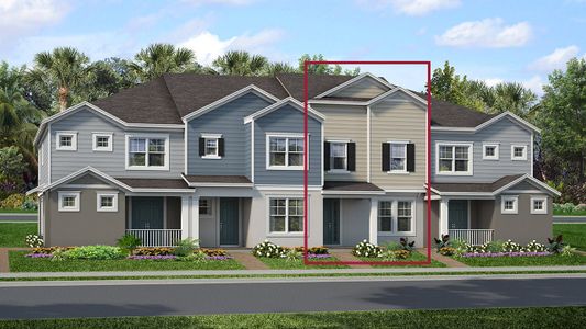 New construction Townhouse house 1618 Acclaim Rd, Apopka, FL 32703 plan Jefferson - image
