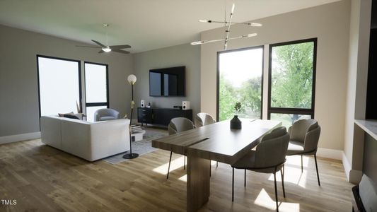 Dining Room with Modern Lighting