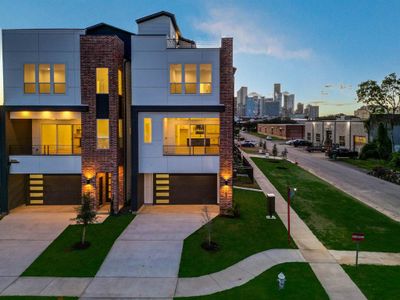 1102 Palmer (right side) is a new construction single family residence in Boulevard on Lamar, EaDo's newest residential development