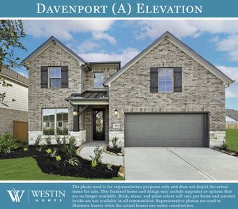 New construction Single-Family house 12434 Eastland County St, Cypress, TX 77433 The Davenport- photo 0