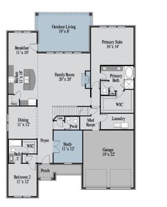 New construction  house 925 Cedar St, Lavon, TX 75166 plan The Whitney - image