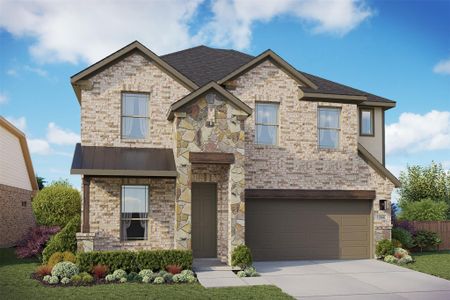 New construction Single-Family house 141 Morgan Meadow Dr, Kyle, TX 78640 Enclave Series - Capri II- photo 0