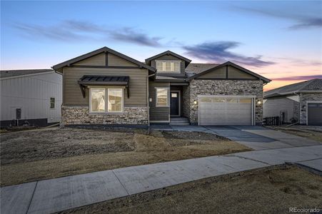 New construction Single-Family house 7427 Timberstone Trl, Castle Pines, CO 80108 5083 Heirloom Elevation B - Colorado Ranch- photo 0