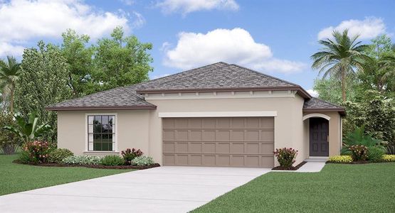 New construction Single-Family house 13072 Garnet Raspberry Avenue, Wimauma, FL 33598 Harrisburg II- photo 0