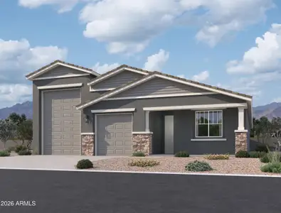 New construction Single-Family house 32094 N Buckaroo Rd, San Tan Valley, AZ 85140 plan Opal RV Garage - image