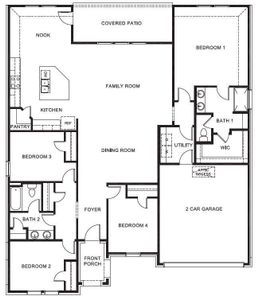 D.R. Horton's Frisco floorplan - All Home and community information, including pricing, included features, terms, availability and amenities, are subject to change at any time without notice or obligation. All Drawings, pictures, photographs, video, square footages, floor plans, elevations, features, colors and sizes are approximate for illustration purposes only and will vary from the homes as built.