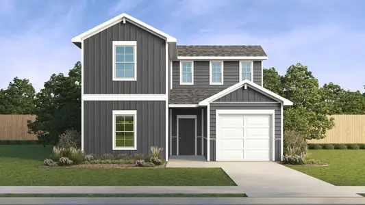 New construction Single-Family house 155 Orange Flame Blvd, Kyle, TX 78640 plan The Periwinkle - image