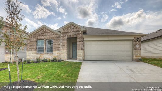 New construction Single-Family house 1041 Chachalaca Court, Seguin, TX 78155 The Lakeway- photo 0