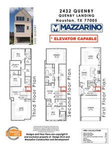 Please be aware that these plans are the property of the architect/builder designer that designed them not DUX Realty, Mazzarino Construction or 2334 QUENBY LLC and are protected from reproduction and sharing under copyright law. These drawing are for general information only. Measurements, square footages and features are for illustrative marketing purposes. All information should be independently verified. Plans are subject to change without notification.