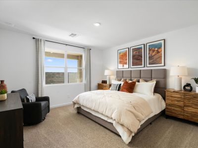 Primary Bedroom in the Lark Floorplan modeled at Rancho Mirage