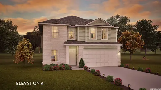 New construction Single-Family house 5203 Marliese Peak, Von Ormy, TX 78073 plan Trinity - image