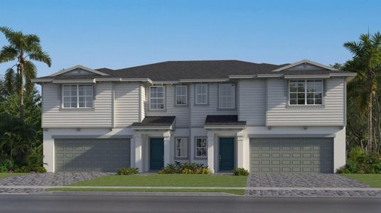 New construction Townhouse house 18942 Wood Stork Way, Loxahatchee, FL 33470 Hydrangea- photo 0