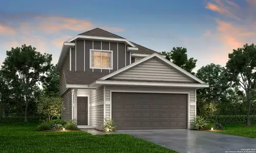 New construction Single-Family house 10143 Bixbite Trl, San Antonio, TX 78245 plan The Queensland - image