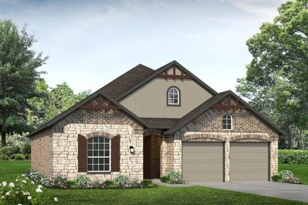 New construction Single-Family house 1229 Terrace View Dr, Georgetown, TX 78628 plan Oaks 1596 - image
