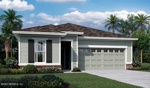 New construction Single-Family house 5884 Tomahawk Lake Drive, Jacksonville, FL 32254 Larimar- photo 0