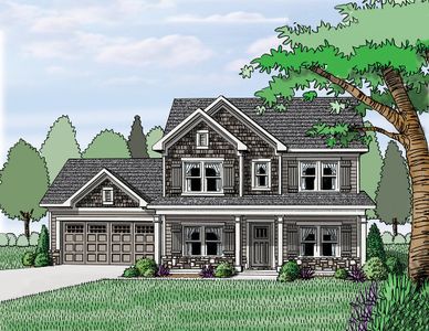 New construction Single-Family house 142 Harmony Farms Orch, Eatonton, GA 31024 plan (GA)Jackson A.1 2 Front Entry - image