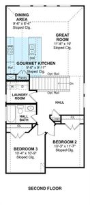 The Cleveland floor plan by K. Hovnanian Homes. 2nd Floor shown. *Prices, plans, dimensions, features, specifications, materials, and availability of homes or communities are subject to change without notice or obligation.