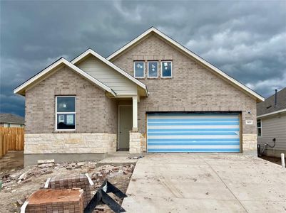 New construction Single-Family house 909 Palo Brea Loop, Hutto, TX 78634 Eleanor Homeplan- photo 0