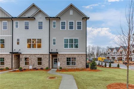 New construction Townhouse house 1214 Ainsworth Alley, Sugar Hill, GA 30518 Oakfield- photo 0