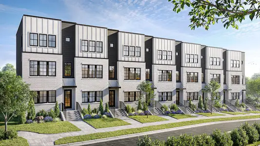 New construction Townhouse house 11470 Haynes Bridge Rd, Alpharetta, GA 30009 plan Adeline - image