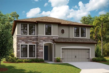 New construction Single-Family house 14824 Summer Branch Drive, Lithia, FL 33547 Avocet II- photo 0