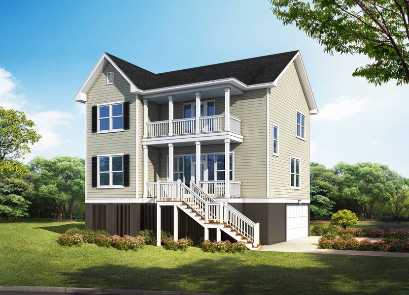 A showcase of a new construction home by Charleston Landmark Builders, highlighting their design and quality (Image 4). A showcase of a new construction home by Charleston Landmark Builders, highlighting their design and quality (Image 4).