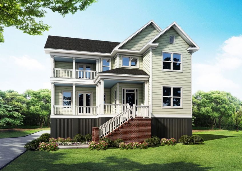 A showcase of a new construction home by Charleston Landmark Builders, highlighting their design and quality (Image 3). A showcase of a new construction home by Charleston Landmark Builders, highlighting their design and quality (Image 3).