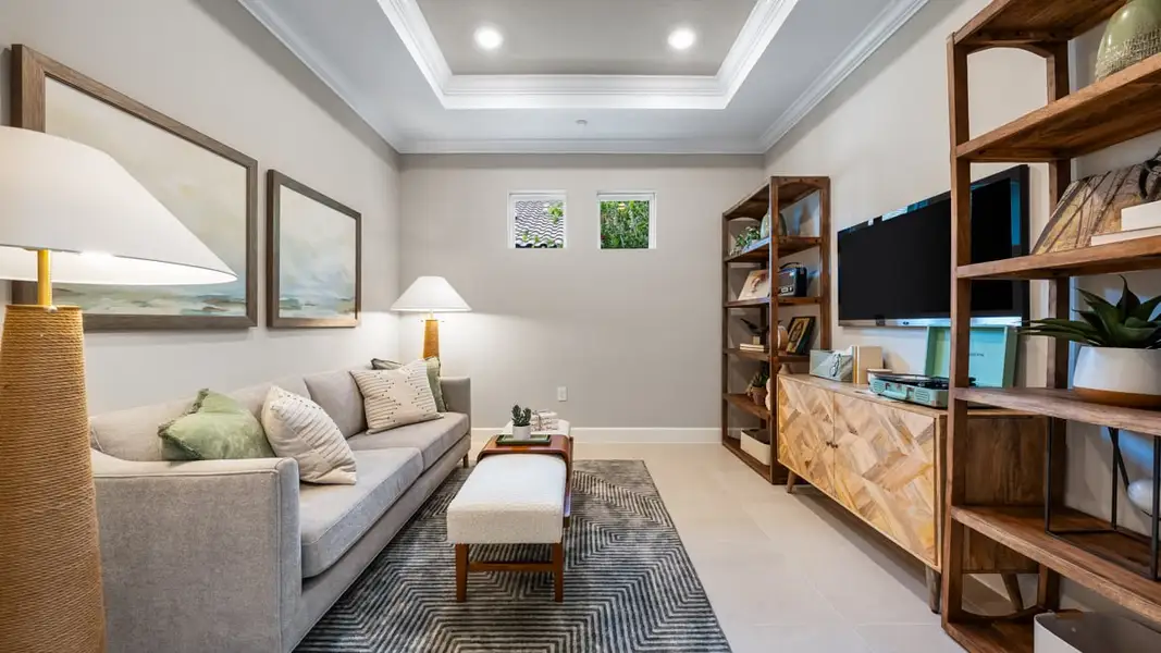 Furnished interior in a model home at Esplanade at Wiregrass Ranch in Wesley Chapel (Image 54).