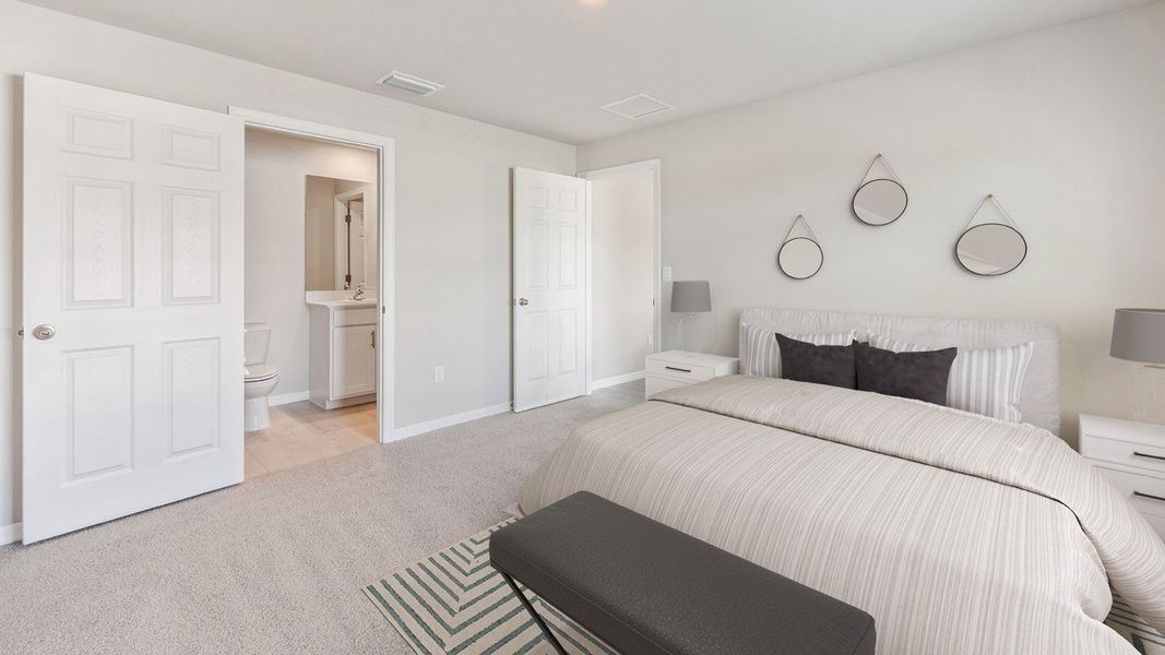 Furnished interior in a model home at LaBelle Homes in Lehigh Acres (Image 12).