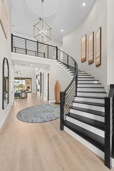 Furnished interior in a model home at Caliterra in Dripping Springs (Image 8).