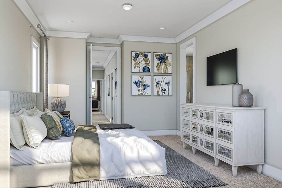 Furnished interior in a model home at Chatham Park in Pittsboro (Image 27).