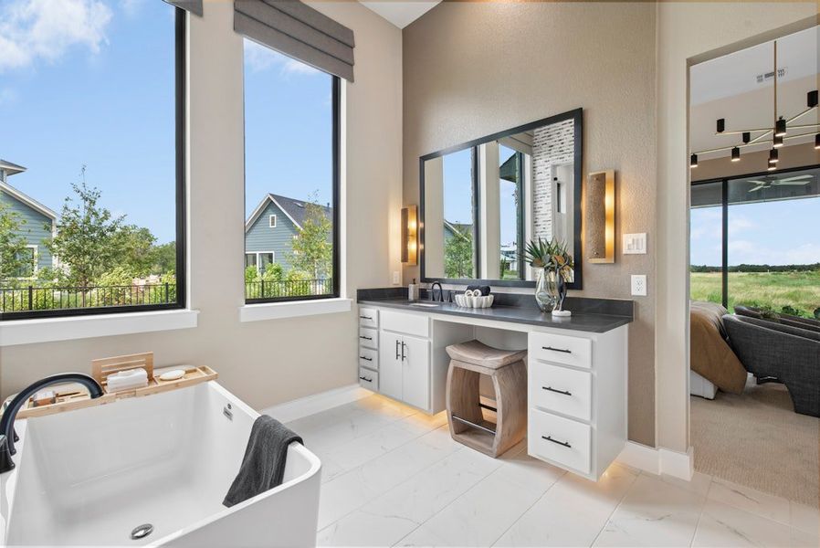 Furnished interior in a model home at Leander Estates in Leander (Image 12).