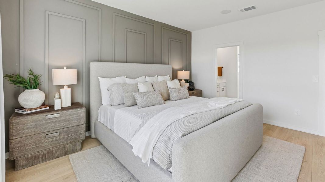 Furnished interior in a model home at Frontier in Mustang Ridge (Image 50).