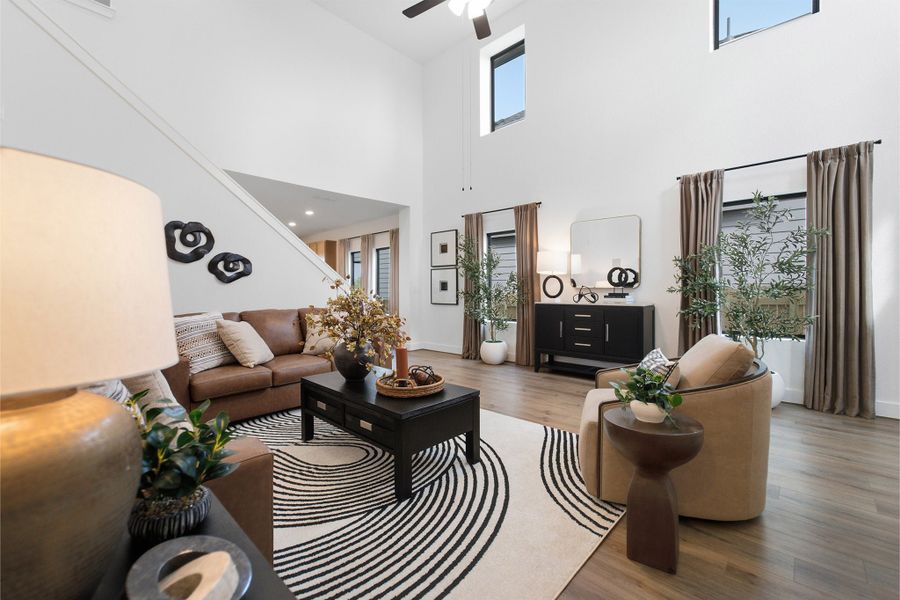 Furnished interior in a model home at Lone Oak in San Antonio (Image 8).