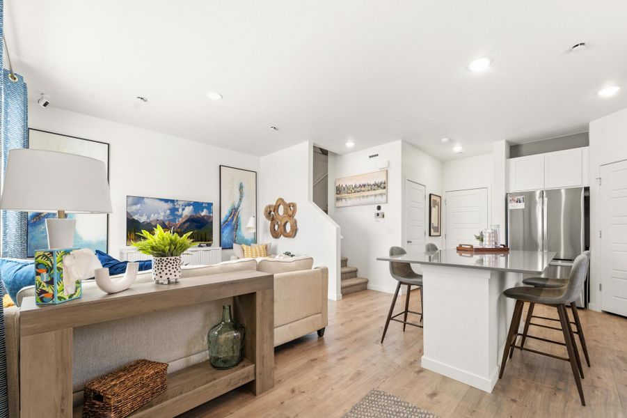 Furnished interior in a model home at Conestoga in Ault (Image 42).