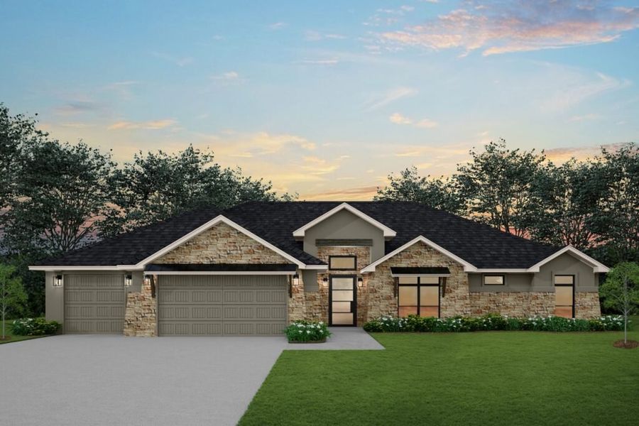 Front exterior of a home in the Bella Charca community, located in Nolanville, TX (Image 7).