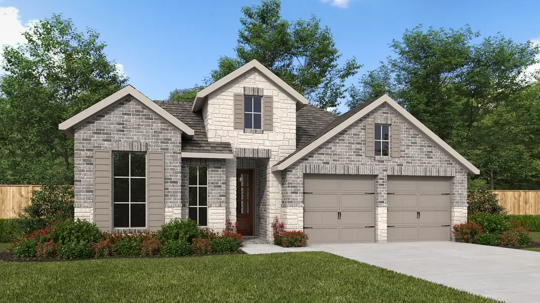 Front exterior of a home in the Mayfair 50' community, located in New Braunfels, TX (Image 3).