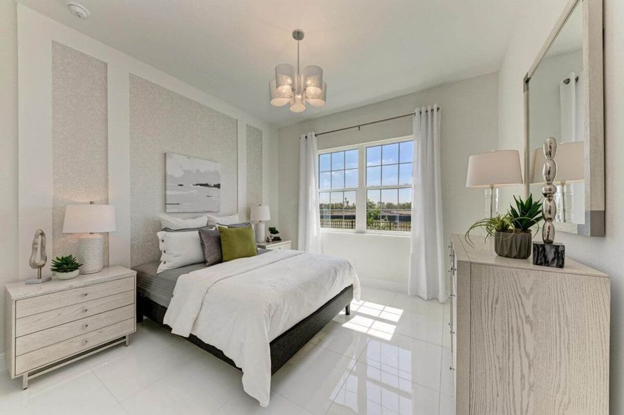 Furnished interior in a model home at The Willows in Parrish (Image 99).