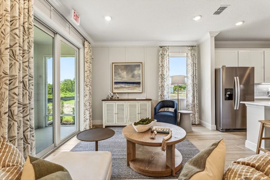 Furnished interior in a model home at Huntington Park in Titusville (Image 26).