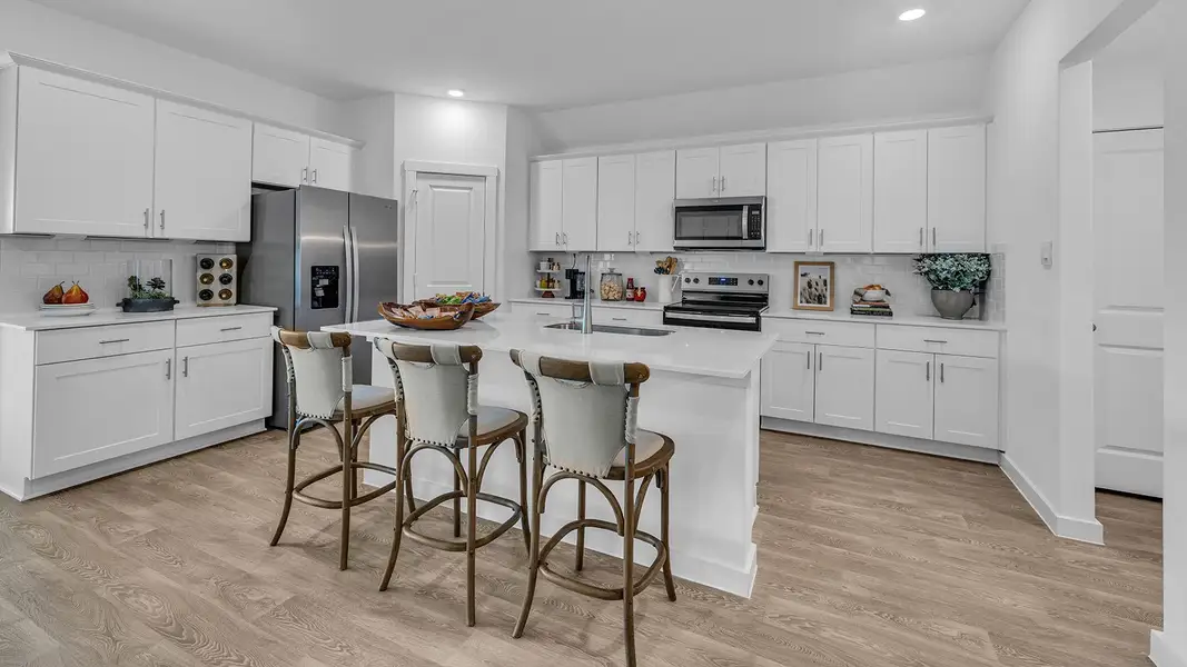 Furnished interior in a model home at Sonoma Oaks in Fredericksburg (Image 21).