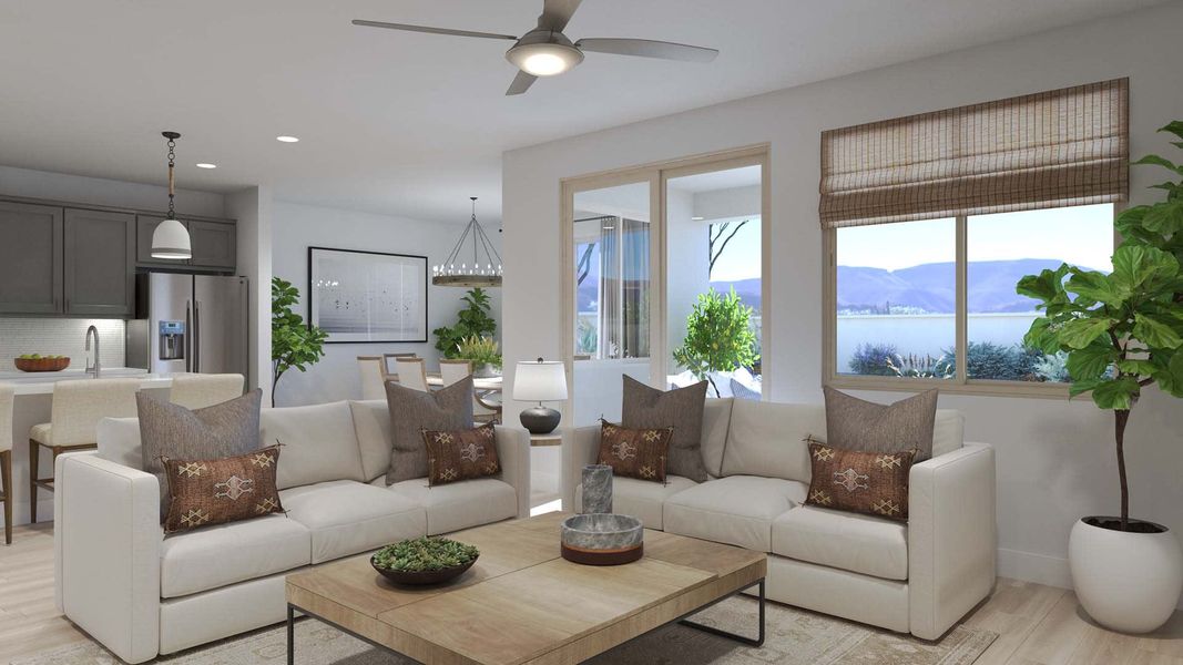 Great Room | Fremont | The Villages at North Copper Canyon – Peak Series | New homes in Surprise, Arizona | Landsea Homes