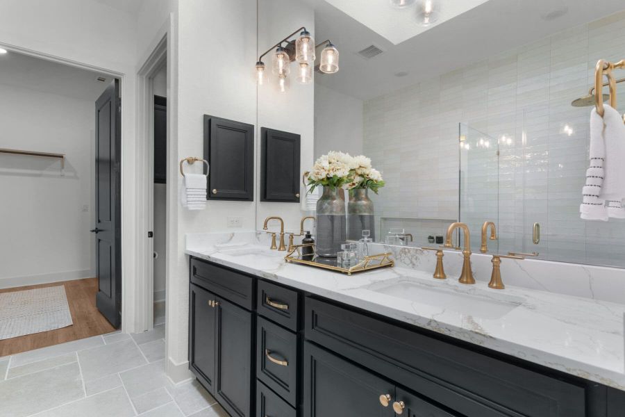 Furnished interior in a model home at Davis Ranch in San Antonio (Image 17).