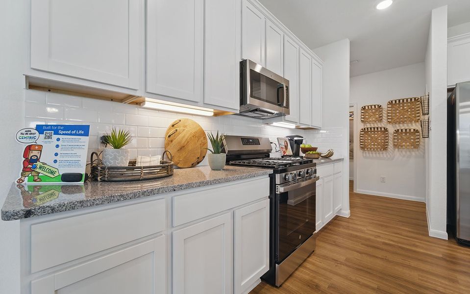 Furnished interior in a model home at Windrose Green in Angleton (Image 62).