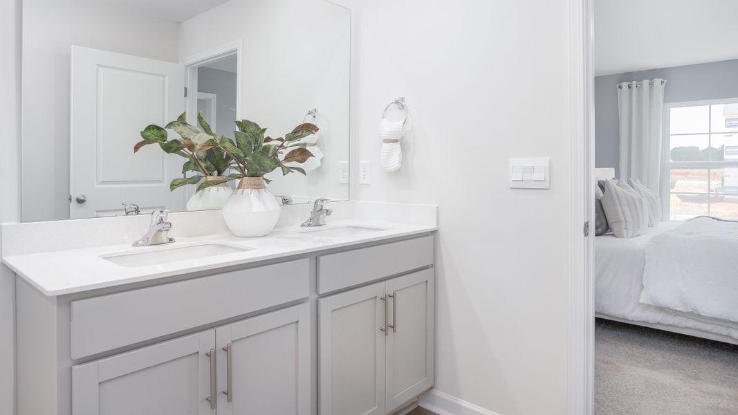 Furnished interior in a model home at Evergreen Landing in Lexington (Image 19).