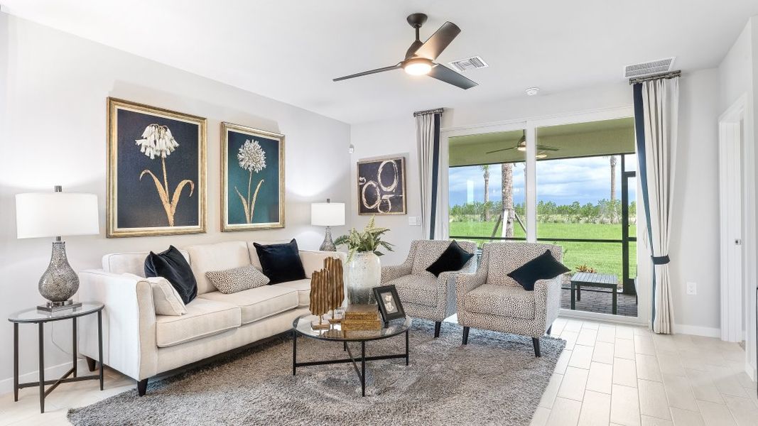 Furnished interior in a model home at Palmetto Landing at Babcock Ranch in Punta Gorda (Image 4).