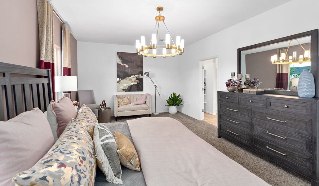 Furnished interior in a model home at Barnett Village in Marana (Image 23).