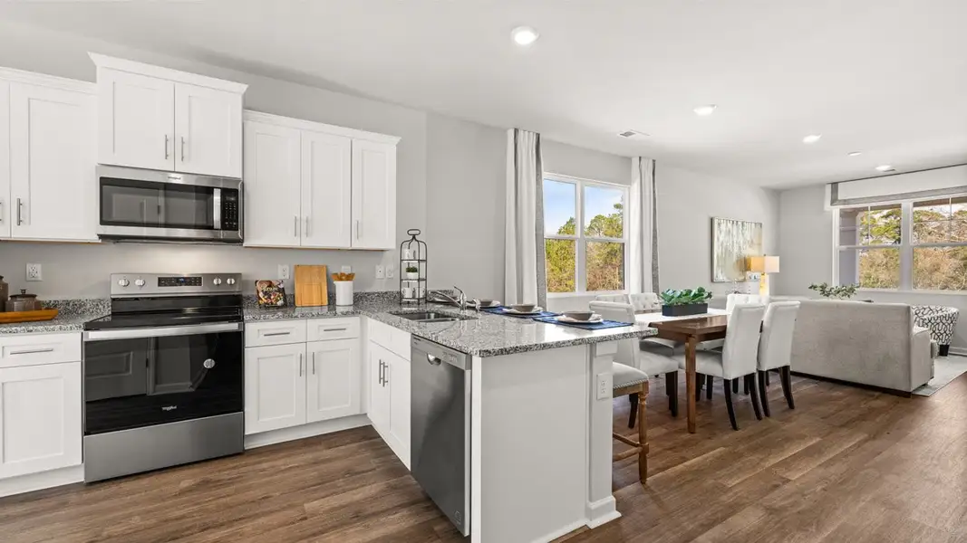 Furnished interior in a model home at Bellemeade Landing in Augusta (Image 4).