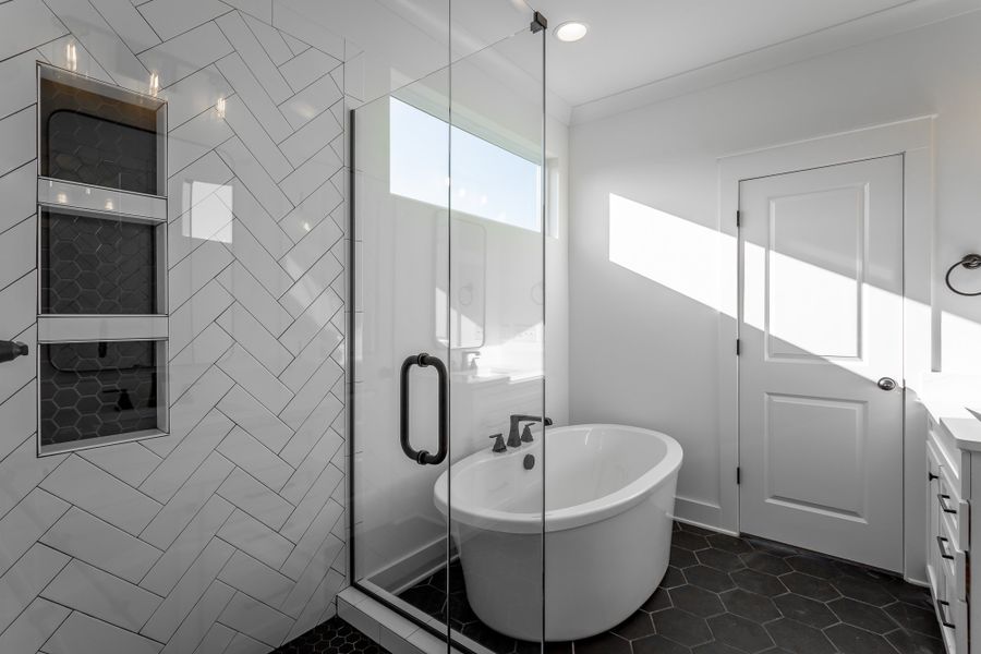 Furnished interior in a model home at Creekside in Cleveland (Image 33).