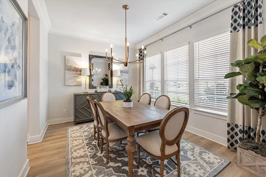 Furnished interior in a model home at Creekview Addition in Van Alstyne (Image 7). Furnished interior in a model home at Creekview Addition in Van Alstyne (Image 7).
